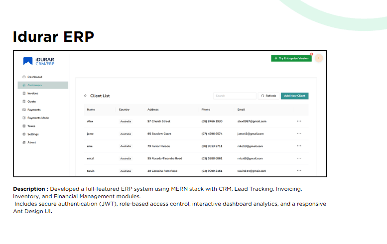 IDURAR ERP